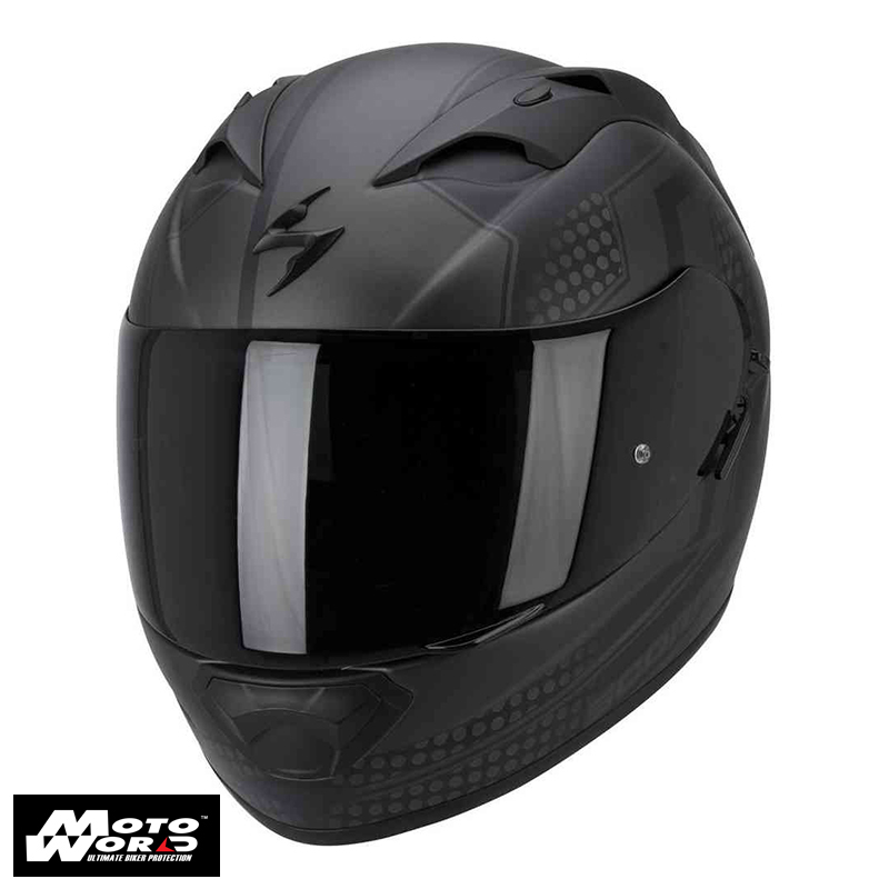 Scorpion EXO-1200 AIR Alias Matt-Black-Argent Motorcycle Helmet - PSB Approved