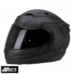 Scorpion EXO-1200 AIR Alias Matt-Black-Argent Motorcycle Helmet - PSB Approved
