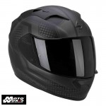 Scorpion EXO-1200 AIR Alias Matt-Black-Argent Motorcycle Helmet - PSB Approved
