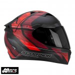 Scorpion EXO-1200 AIR Hornet Neon Red Motorcycle Helmet - PSB Approved