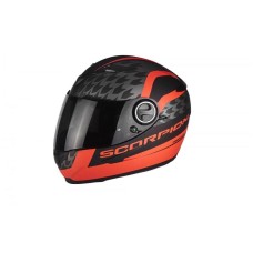 Scorpion EXO 490 Genesi Full Face Motorcycle Helmet - Matt Black-Fluorescent Red - Medium - Non PSB Approved