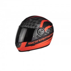 Scorpion EXO 490 Genesi Full Face Motorcycle Helmet - Matt Black-Fluorescent Red - Medium