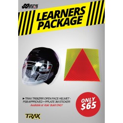 Trax TR06ZRR Open Face Helmet - PSB Approved + PPlate 3M Sticker - Only for New Riders