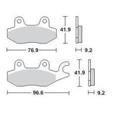 SBS 119SQ Rear Ceramic Brake Pad for Kymco Agility 200 11-