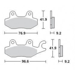 SBS 119SQ Rear Ceramic Brake Pad for Kymco Agility 200 11-