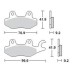 SBS 119SQ Rear Ceramic Brake Pad for Kymco Agility 200 11-