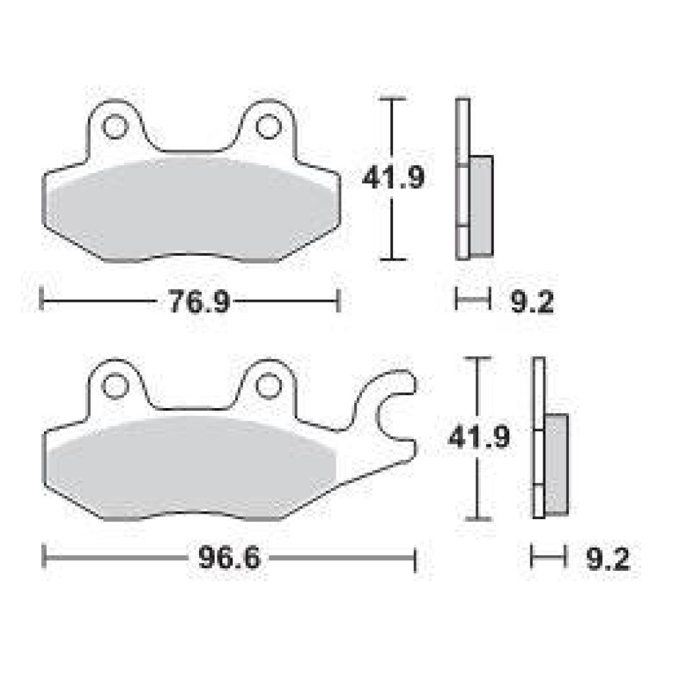 SBS 119SQ Rear Ceramic Brake Pad for Kymco Agility 200 11-