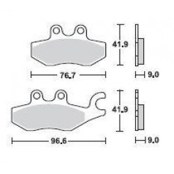 SBS 187SQ Rear Ceramic Brake Pad for Piaggio MP3 250 08-