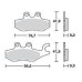 SBS 187SQ Rear Ceramic Brake Pad for Piaggio MP3 250 08-