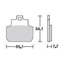 SBS 191SQ Rear Ceramic Brake Pad for Piaggio X8 125 05-