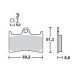 SBS 198MS Front Sinter Motorcycle Brake Pad