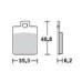 SBS 202MS Front Sinter Motorcycle Brake Pad