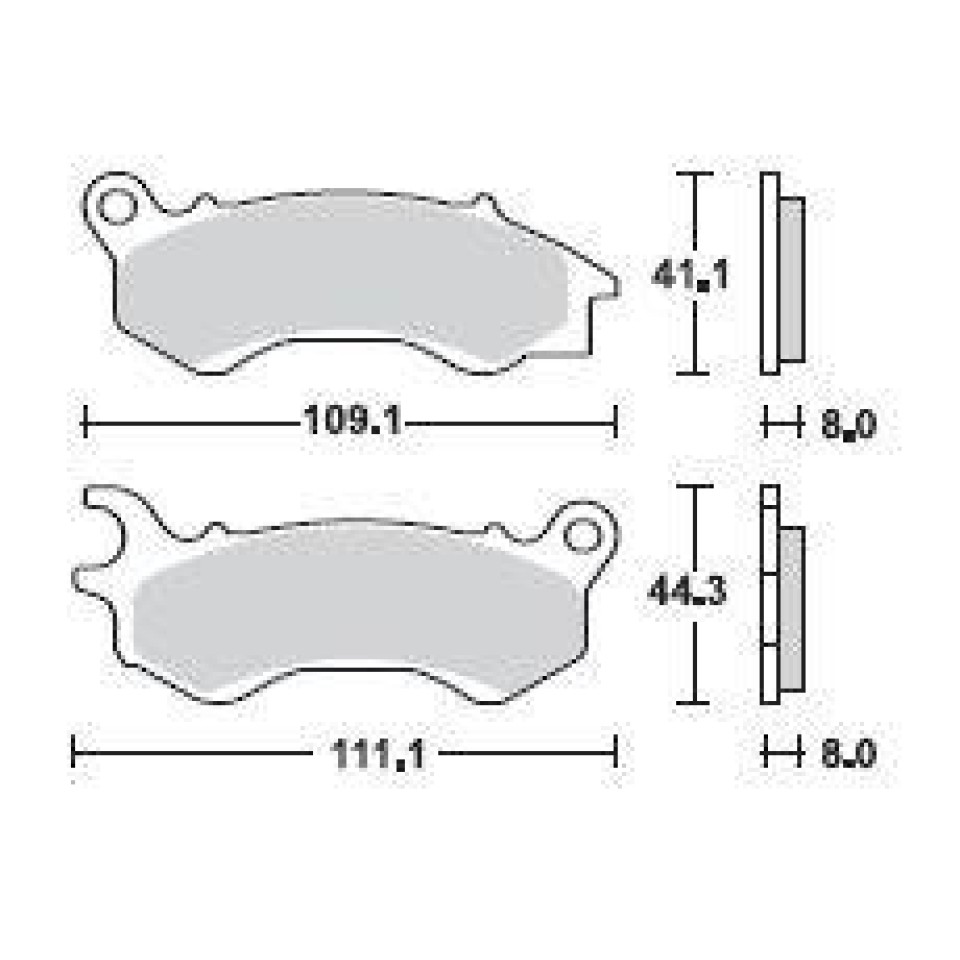 SBS 205SQ Rear Ceramic Brake Pad for Honda PCX125 09-