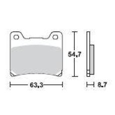 SBS 555SQ Rear Ceramic Brake Pad for Yamaha XJ900S Diversion 94-03