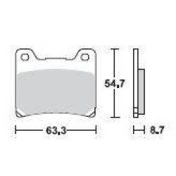 SBS 555SQ Rear Ceramic Brake Pad for Yamaha XJ900S Diversion 94-03