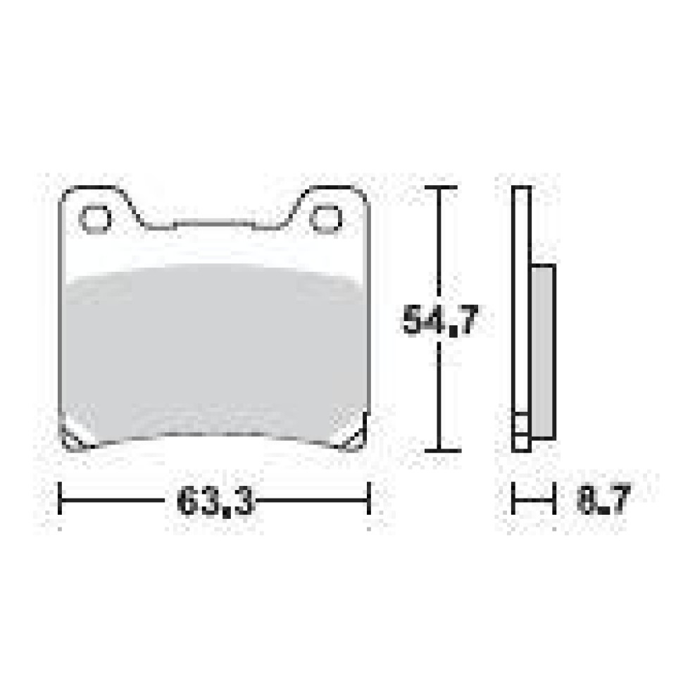 SBS 555SQ Rear Ceramic Brake Pad for Yamaha XJ900S Diversion 94-03