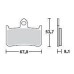 SBS 622HS Front Sinter Motorcycle Brake Pad