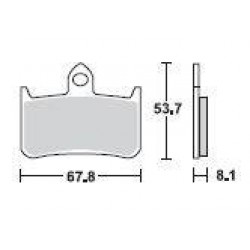 SBS 622SQ Rear Ceramic Brake Pad for Honda RVF400RR (NC35) 90-96