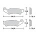 SBS 623LS Rear Sinter Motorcycle Brake Pad