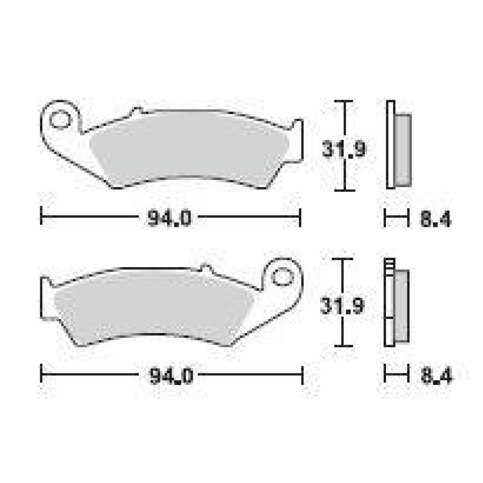 SBS 623SQ Rear Ceramic Brake Pad for Honda RVF400RR (NC35) 90-96