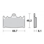 SBS 631HS Front Sinter Motorcycle Brake Pad