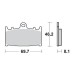 SBS 631HS Front Sinter Motorcycle Brake Pad