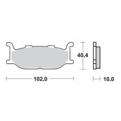 SBS 663SQ Rear Ceramic Brake Pad for Yamaha XJ900S Diversion 94-03