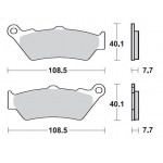 SBS 674HS Front Sinter Motorcycle Brake Pad