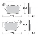 SBS 675LS Rear Sinter Motorcycle Brake Pad