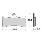 SBS 676HS Front Sinter Motorcycle Brake Pad