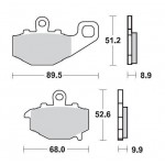 SBS 687LS Rear Sinter Motorcycle Brake Pad