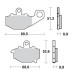 SBS 687LS Rear Sinter Motorcycle Brake Pad