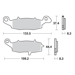 SBS 705SQ Rear Ceramic Brake Pad for Kawasaki Versys 650 07-