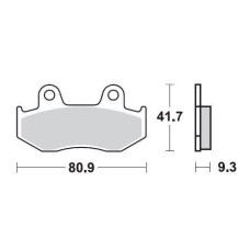 SBS 709SQ Rear Ceramic Brake Pad for Yamaha YFZ450S 06-