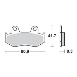 SBS 709SQ Rear Ceramic Brake Pad for Yamaha YFZ450S 06-