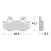 SBS 709SQ Rear Ceramic Brake Pad for Yamaha YFZ450S 06-