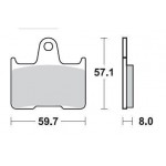 SBS 715LS Rear Sinter Motorcycle Brake Pad