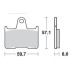 SBS 715LS Rear Sinter Motorcycle Brake Pad
