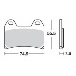 SBS 727HS Front Sinter Motorcycle Brake Pad