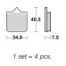 SBS 762HS Front Sinter Motorcycle Brake Pad