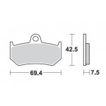 SBS 763LS Rear Sinter Motorcycle Brake Pad