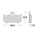 SBS 763LS Rear Sinter Motorcycle Brake Pad