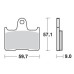 SBS 765LS Rear Sinter Motorcycle Brake Pad