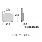 SBS 788RS Front Racing Sinter Brake Pad for Suzuki GSXR1000 03