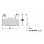 SBS 806DC Front Dual Carbon Motorcycle Brake Pad