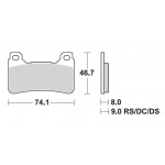 SBS 809HS Front Sinter Motorcycle Brake Pad