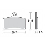 SBS 821HS Front Sinter Motorcycle Brake Pad