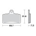 SBS 821HS Front Sinter Motorcycle Brake Pad