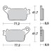 SBS 834LS Rear Sinter Motorcycle Brake Pad