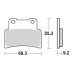 SBS 844HS Front Sinter Motorcycle Brake Pad